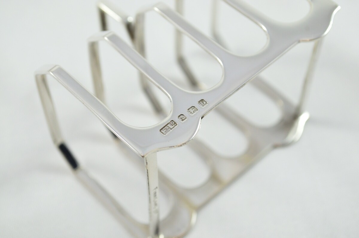 Sterling Silver Hallmarked Toast Rack Made in Birmingham 1935 - Image 5