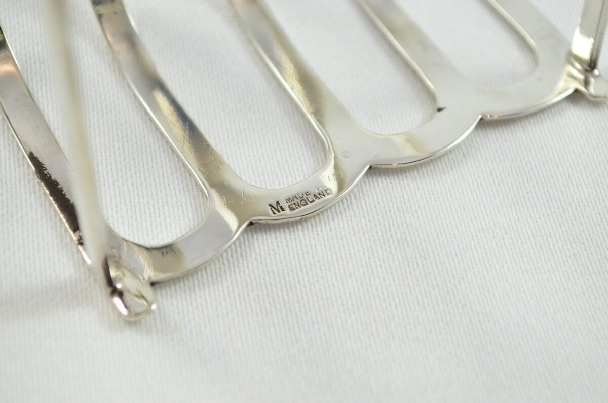 Sterling Silver Hallmarked Toast Rack Made in Birmingham 1940 - Image 4