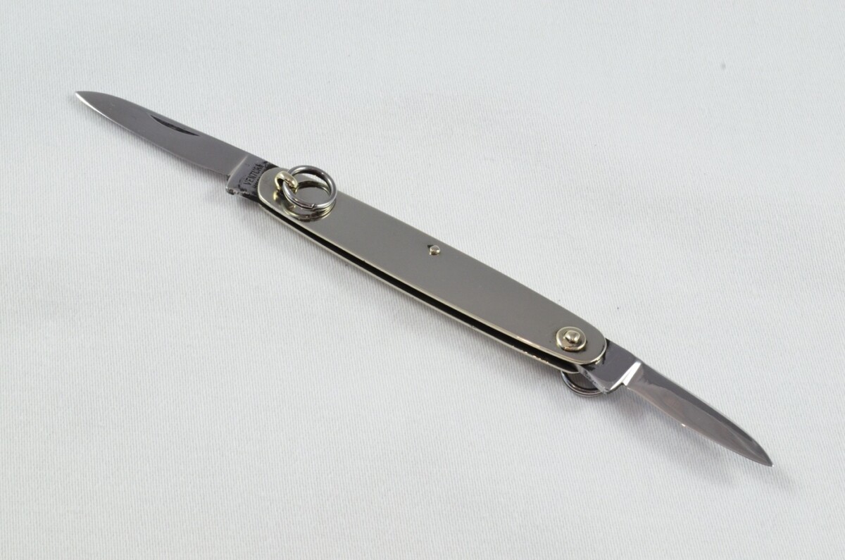 Sheffield Made Folding Stainless Steel Ring Pocket Pen Knife Nickel