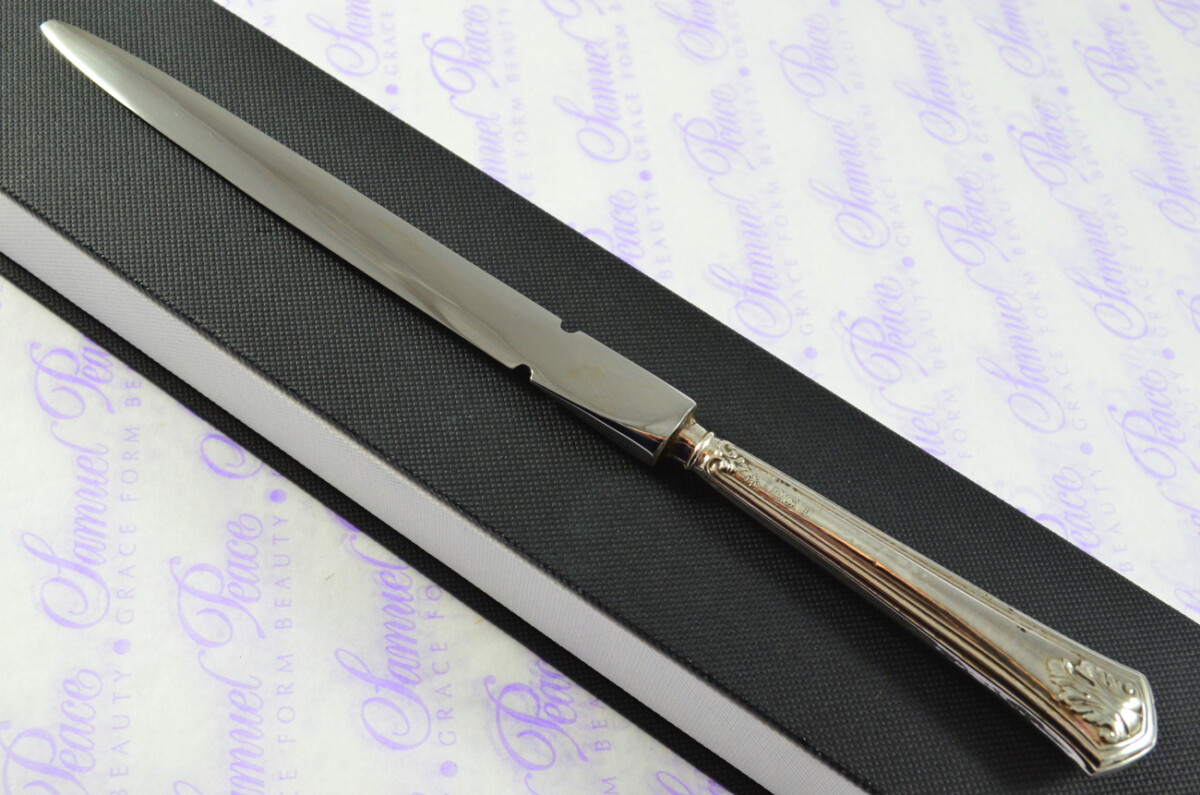 C H Beatson Fern Pattern Sterling Silver Letter Opener Sheffield 1929
