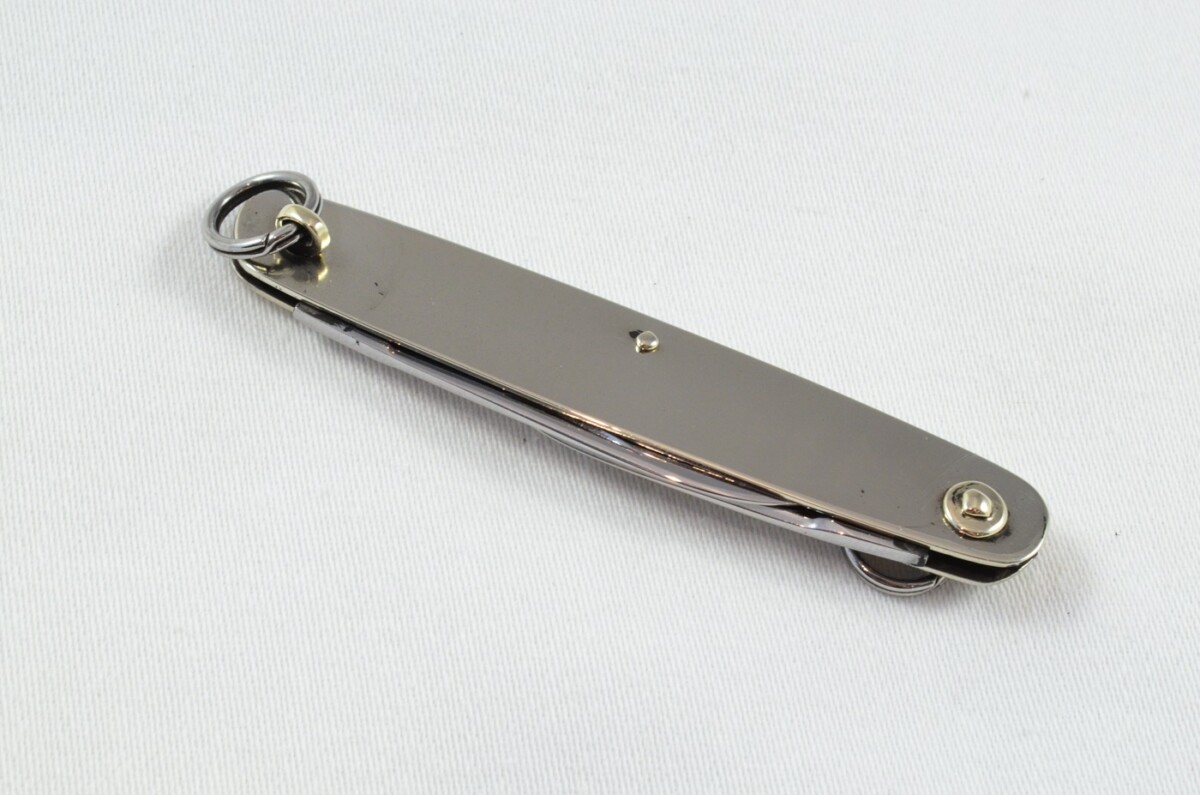 Sheffield Made Folding Stainless Steel Ring Pocket Pen Knife Nickel - Image 4
