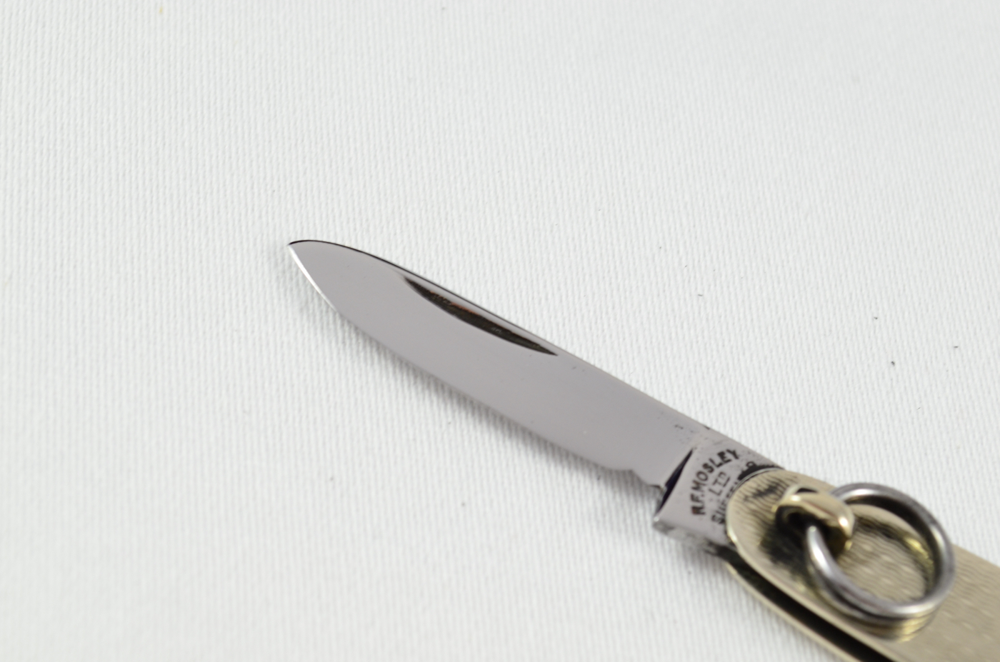 An RFM Folding Engine Turned Nickel Advertisement Ring Pocket Pen Knife Sheffield - Image 2