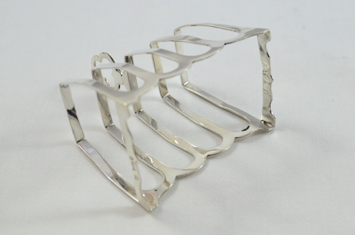Sterling Silver Hallmarked Toast Rack Made in Sheffield 1958 - Image 4