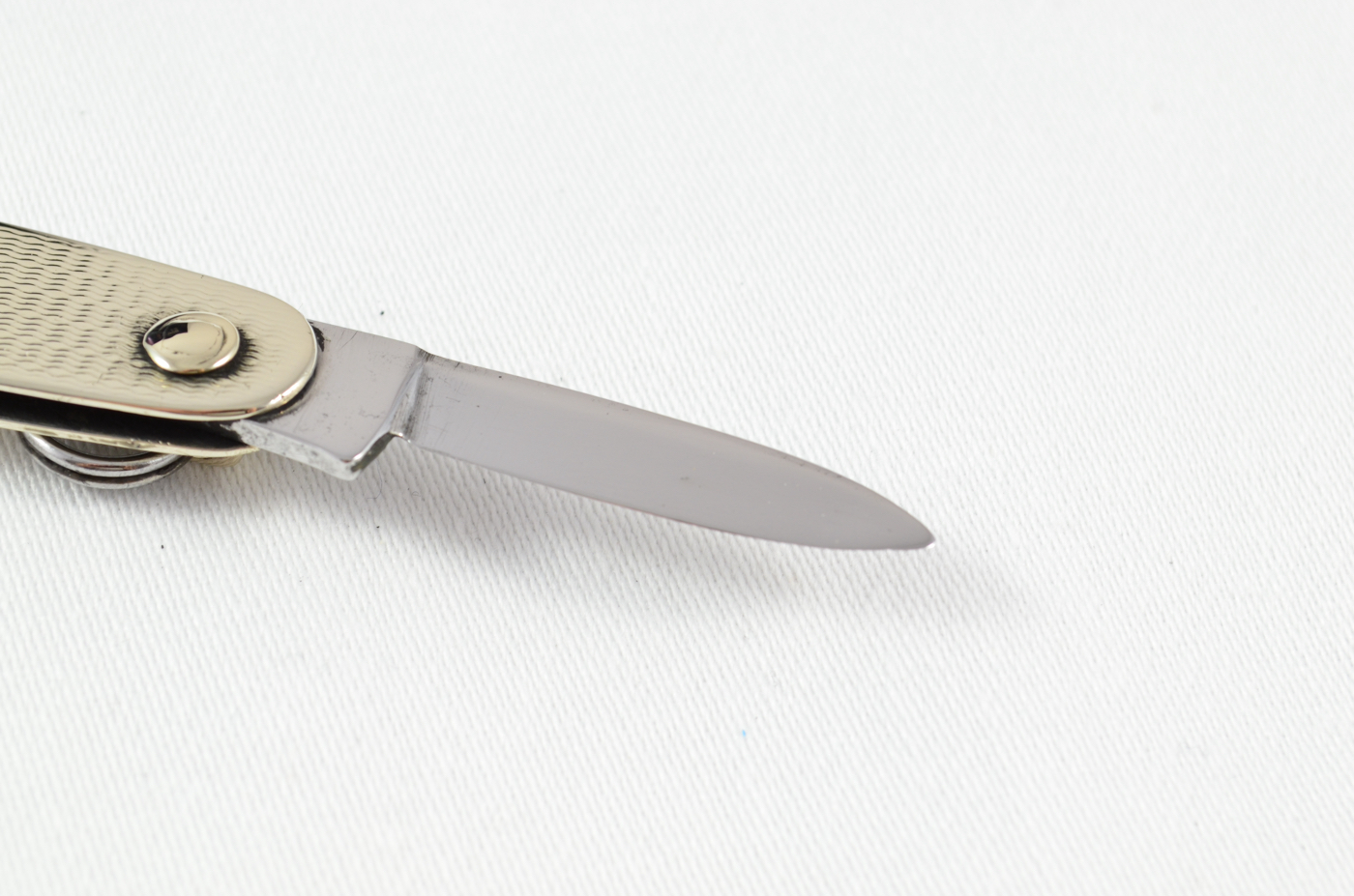An RFM Folding Engine Turned Nickel Advertisement Ring Pocket Pen Knife Sheffield - Image 4