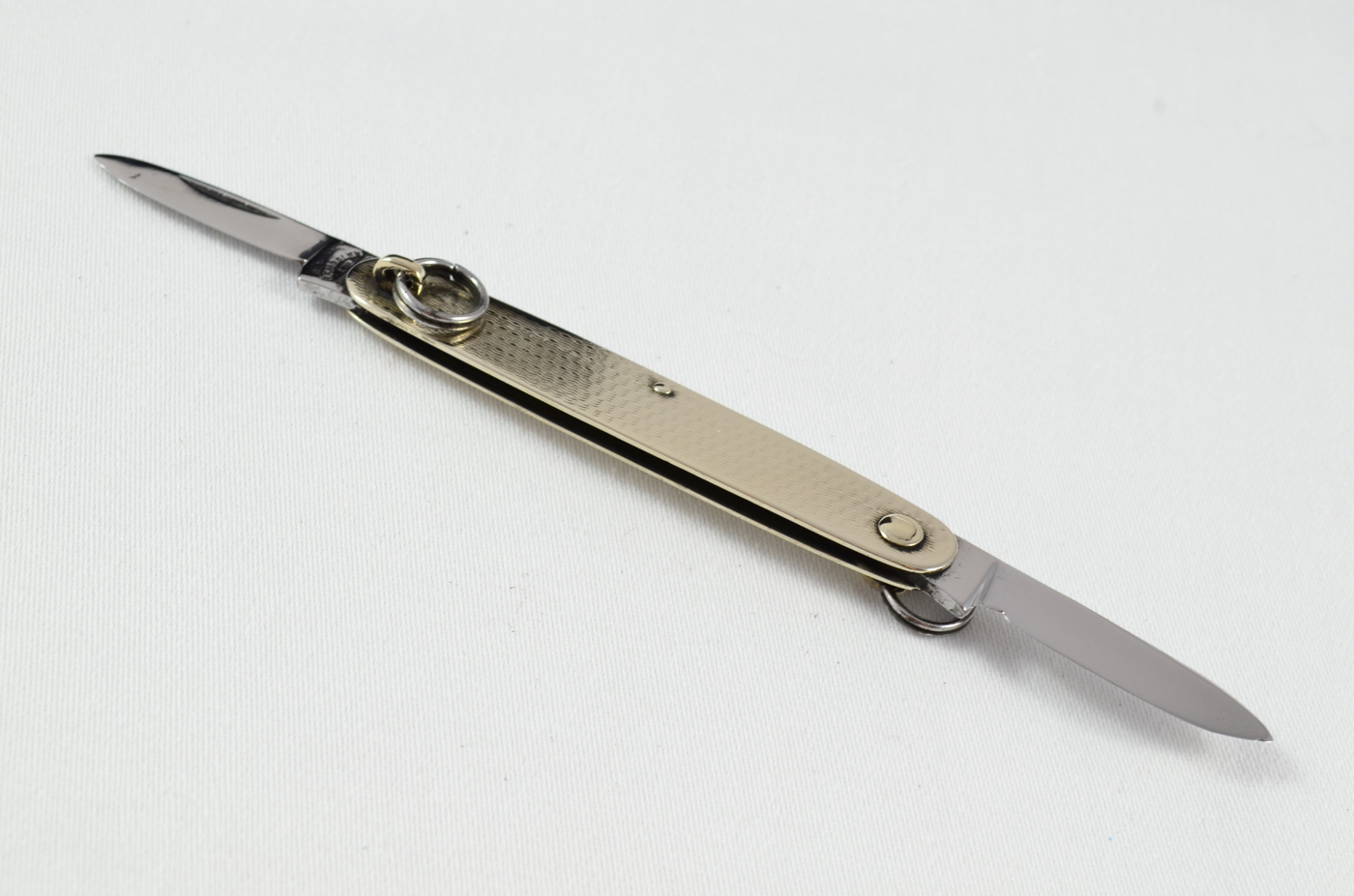 An RFM Folding Engine Turned Nickel Advertisement Ring Pocket Pen Knife Sheffield - Image 5