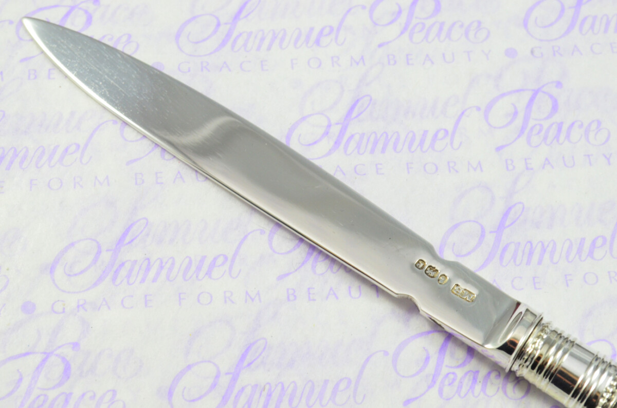 Extraordinary Moses Brent Solid Silver Bladed & Mother of Pearl Handled Letter Opener Sheffield 1810 Cased - Image 5