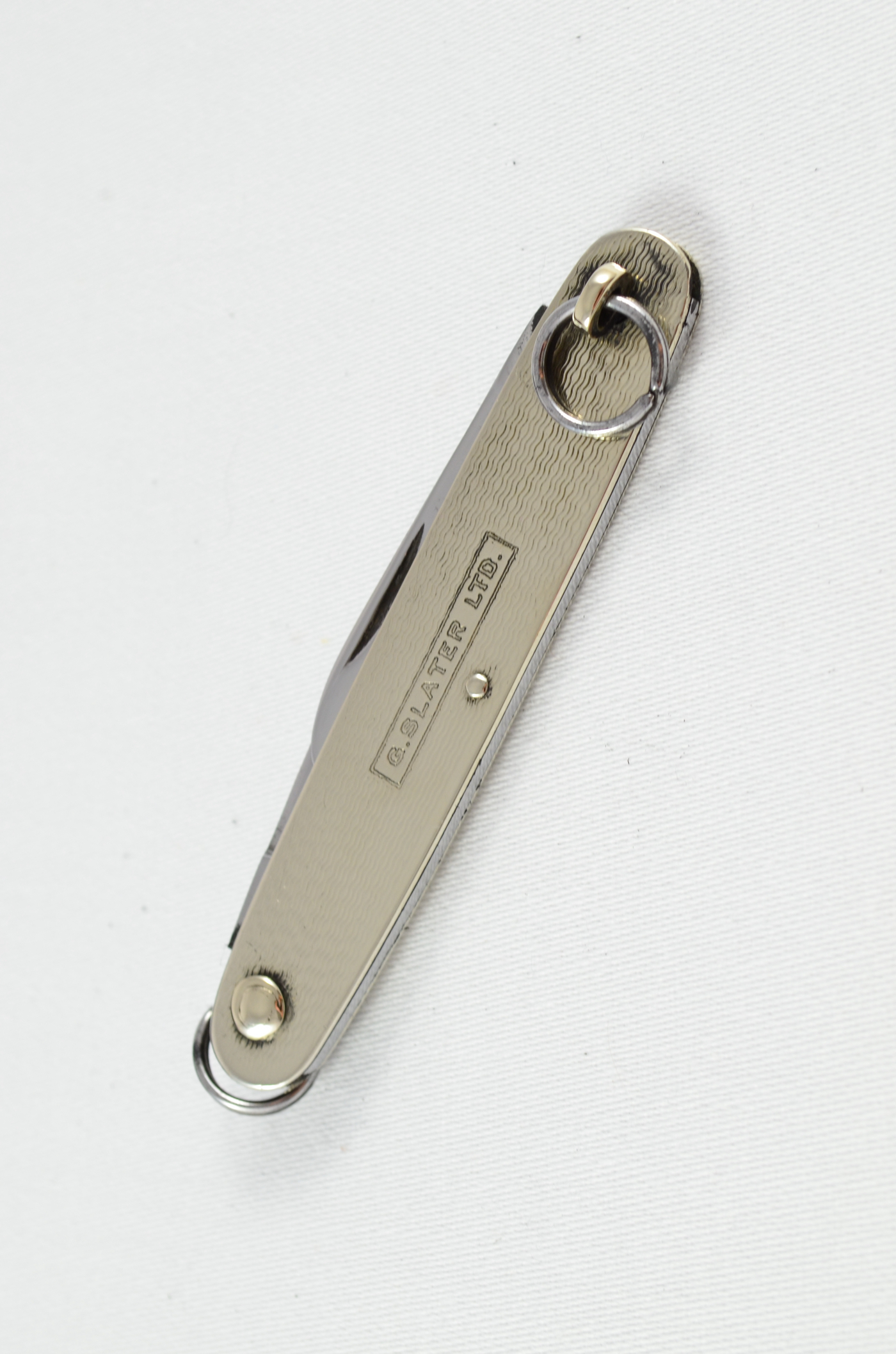An RFM Folding Engine Turned Nickel Advertisement Ring Pocket Pen Knife Sheffield - Image 6