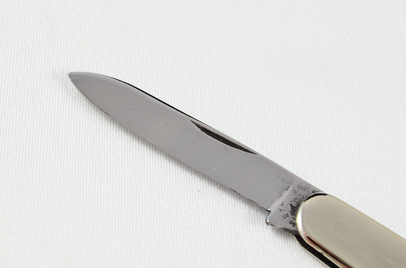 A Sylvester & Co Folding Nickel Advertisement Pocket Pen Knife Sheffield - Image 2