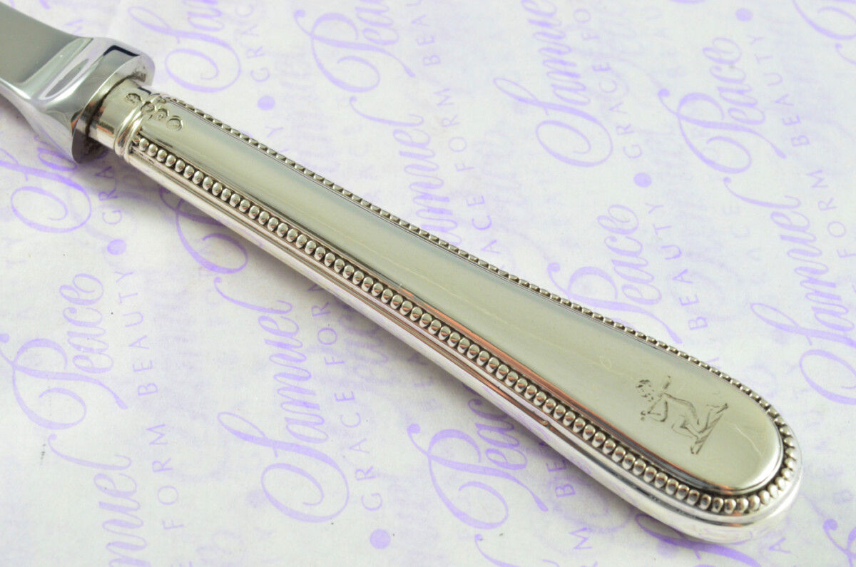 Bead Pattern H J Lias & Son London Sterling Silver Handled Letter Opener 1862 Cased - Image 4