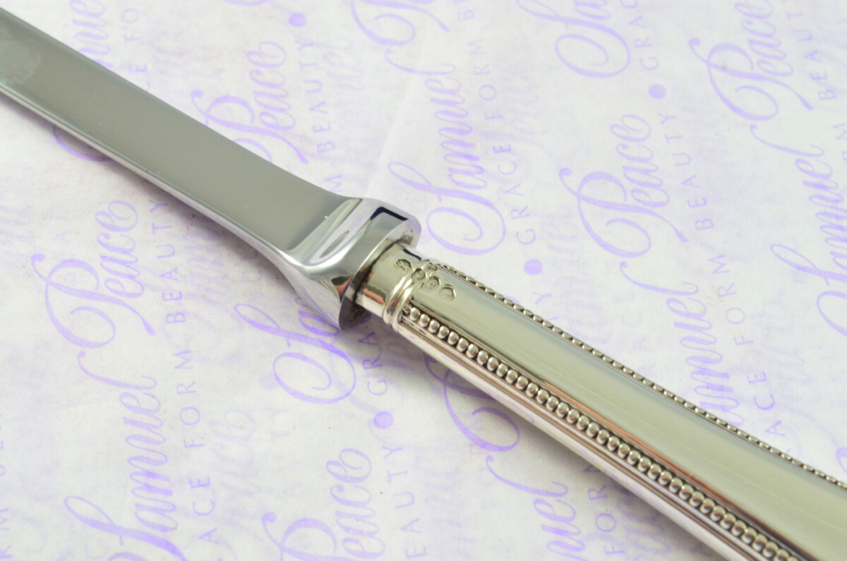 Bead Pattern H J Lias & Son London Sterling Silver Handled Letter Opener 1862 Cased - Image 5