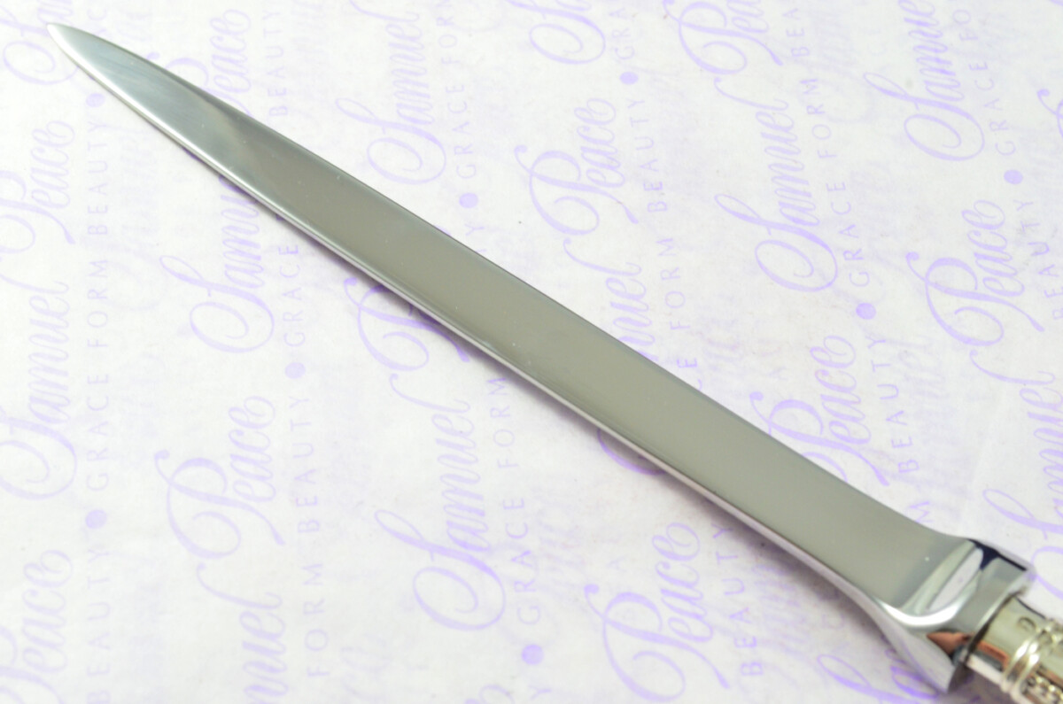 Bead Pattern H J Lias & Son London Sterling Silver Handled Letter Opener 1862 Cased - Image 6