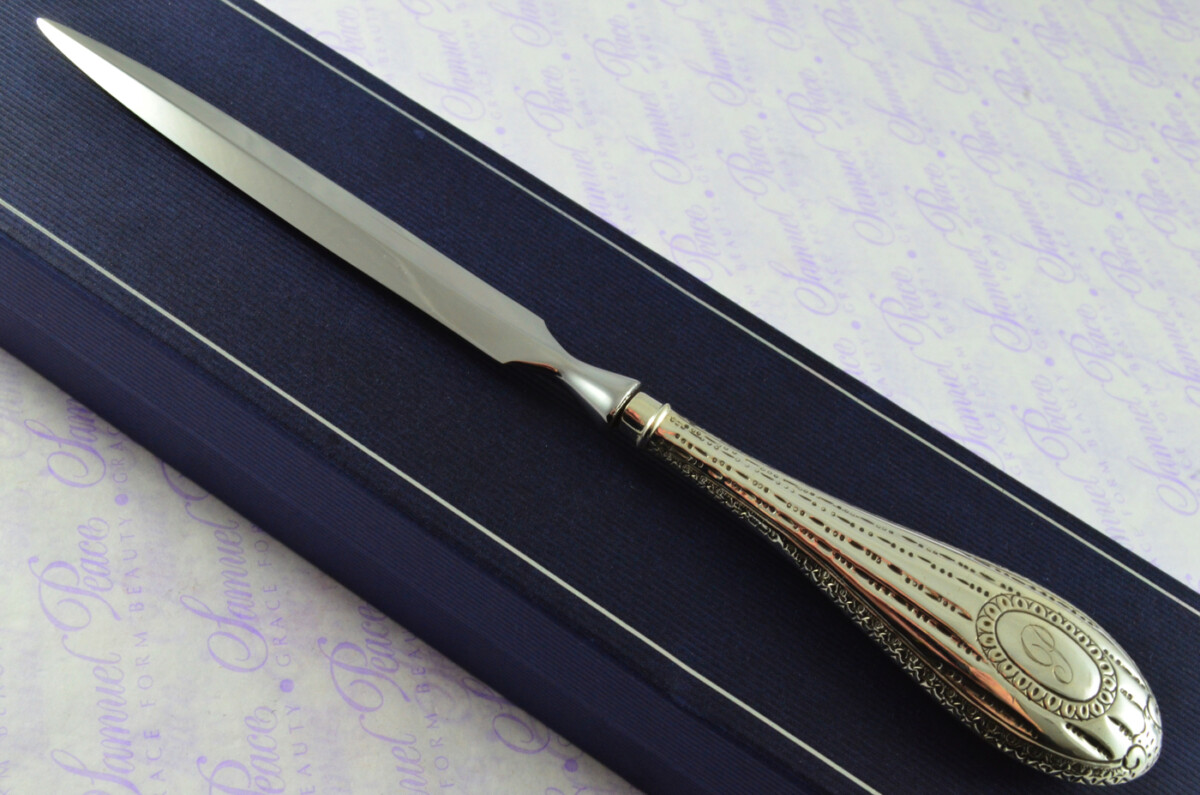 Lambert Pattern Henry Manton Birmingham Sterling Silver Handled Letter Opener 1862 Cased