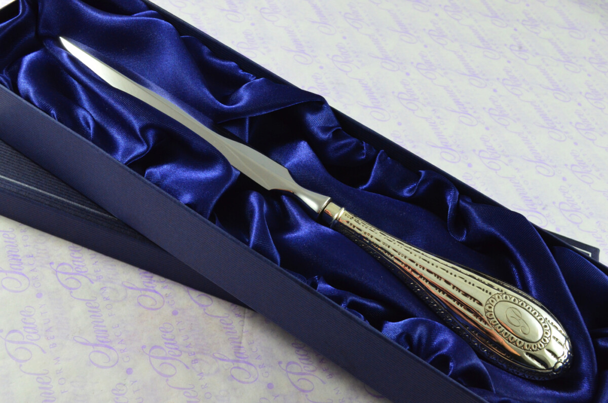 Lambert Pattern Henry Manton Birmingham Sterling Silver Handled Letter Opener 1862 Cased - Image 2