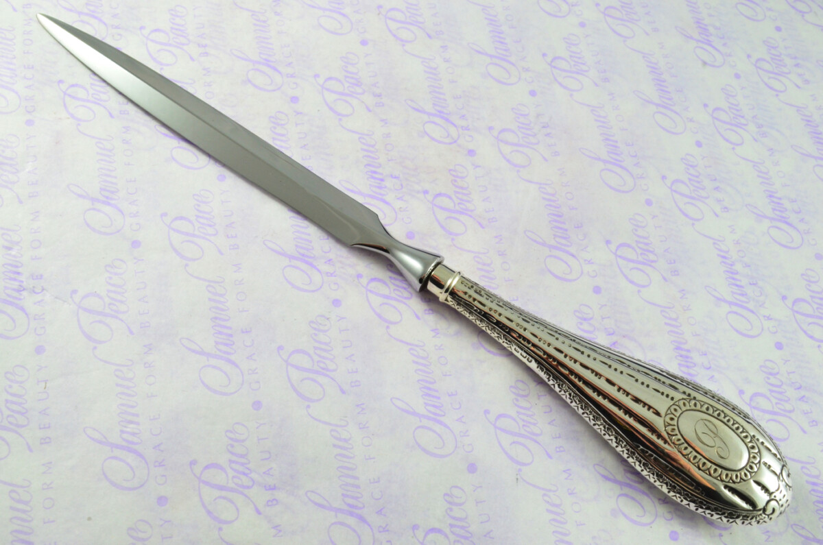 Lambert Pattern Henry Manton Birmingham Sterling Silver Handled Letter Opener 1862 Cased - Image 3
