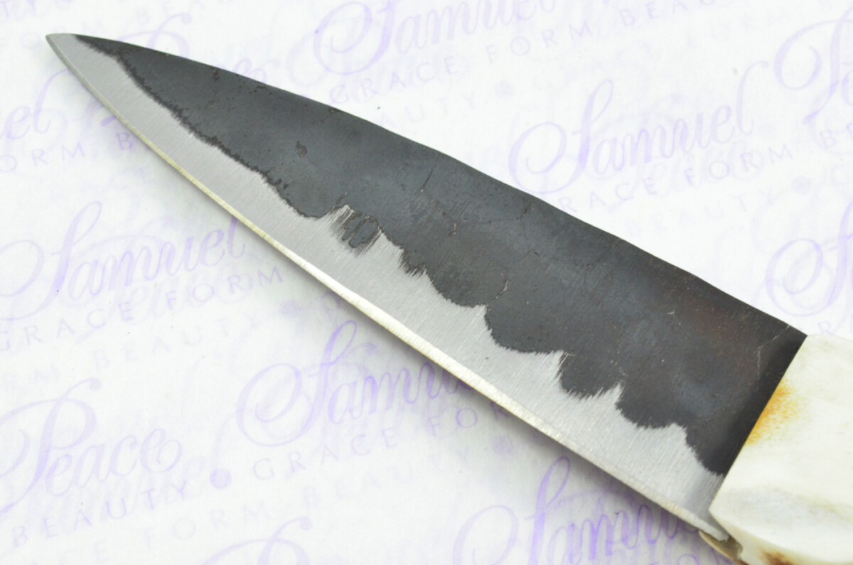 A Genuine Tyne Point Hand Forged Carbon Steel Stag Horn Antler Handle Sgian Dubh Sheffield England - Image 5