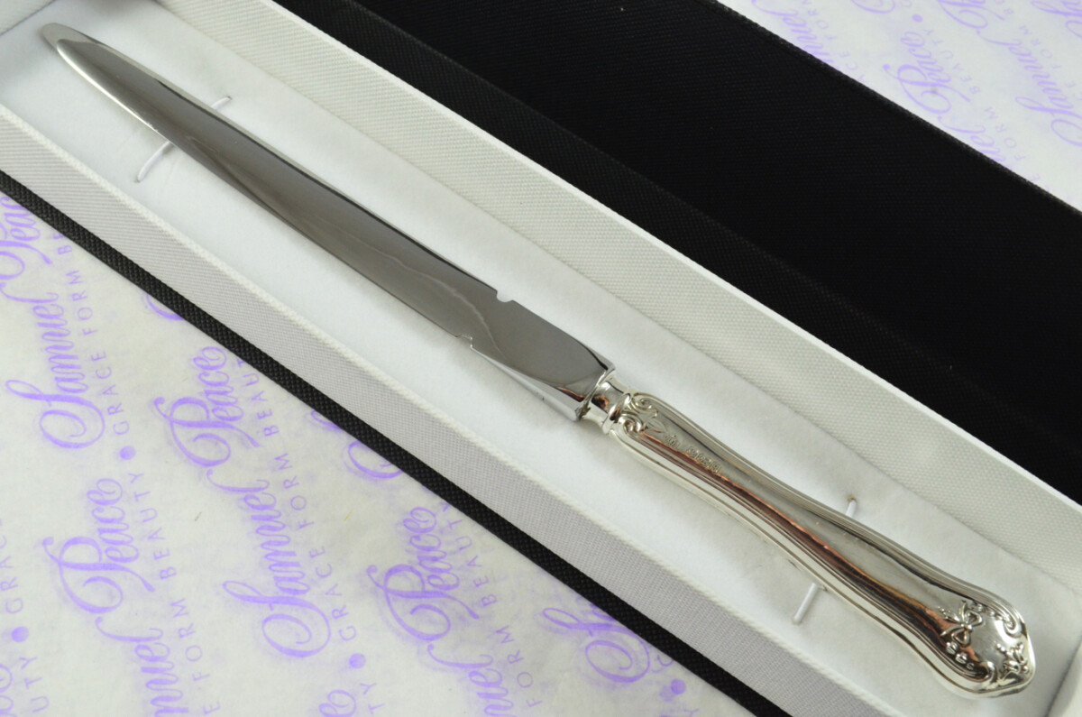 C H Beatson Floral Bell Pattern Sterling Silver Letter Opener Sheffield 1933 - Image 3