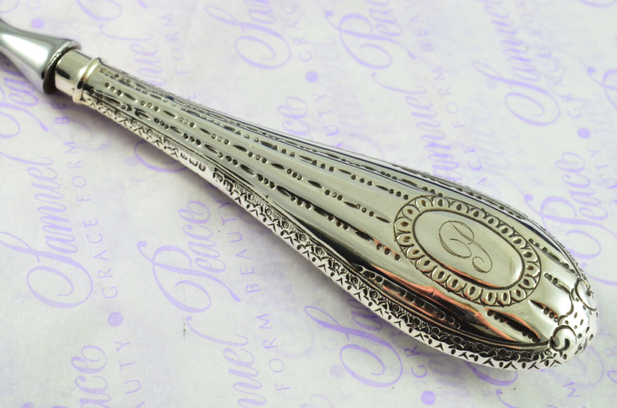 Lambert Pattern Henry Manton Birmingham Sterling Silver Handled Letter Opener 1862 Cased - Image 4