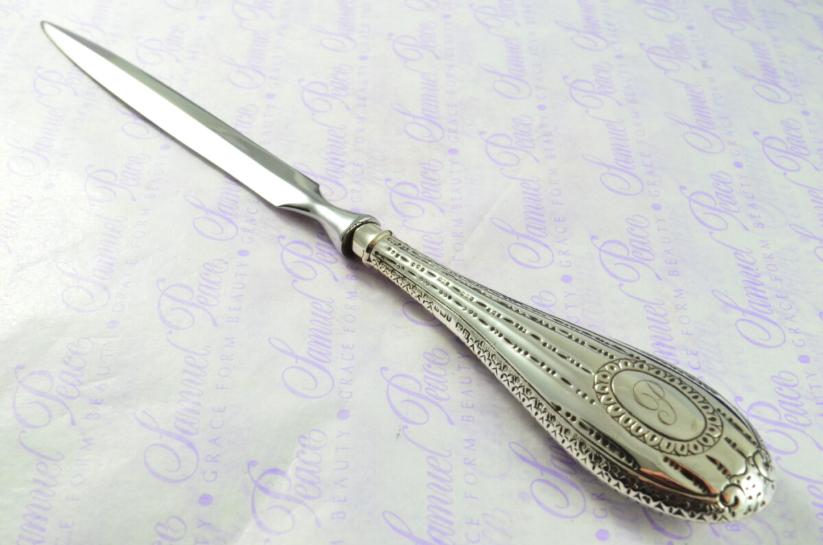 Lambert Pattern Henry Manton Birmingham Sterling Silver Handled Letter Opener 1862 Cased - Image 7