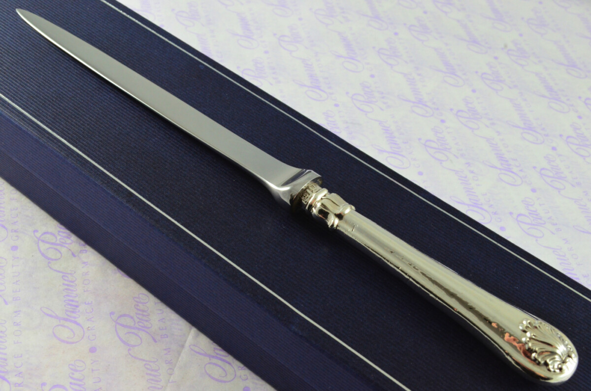 Kings Husk Pattern Samuel Harwood Sterling Silver Handled Letter Opener 1848 Cased