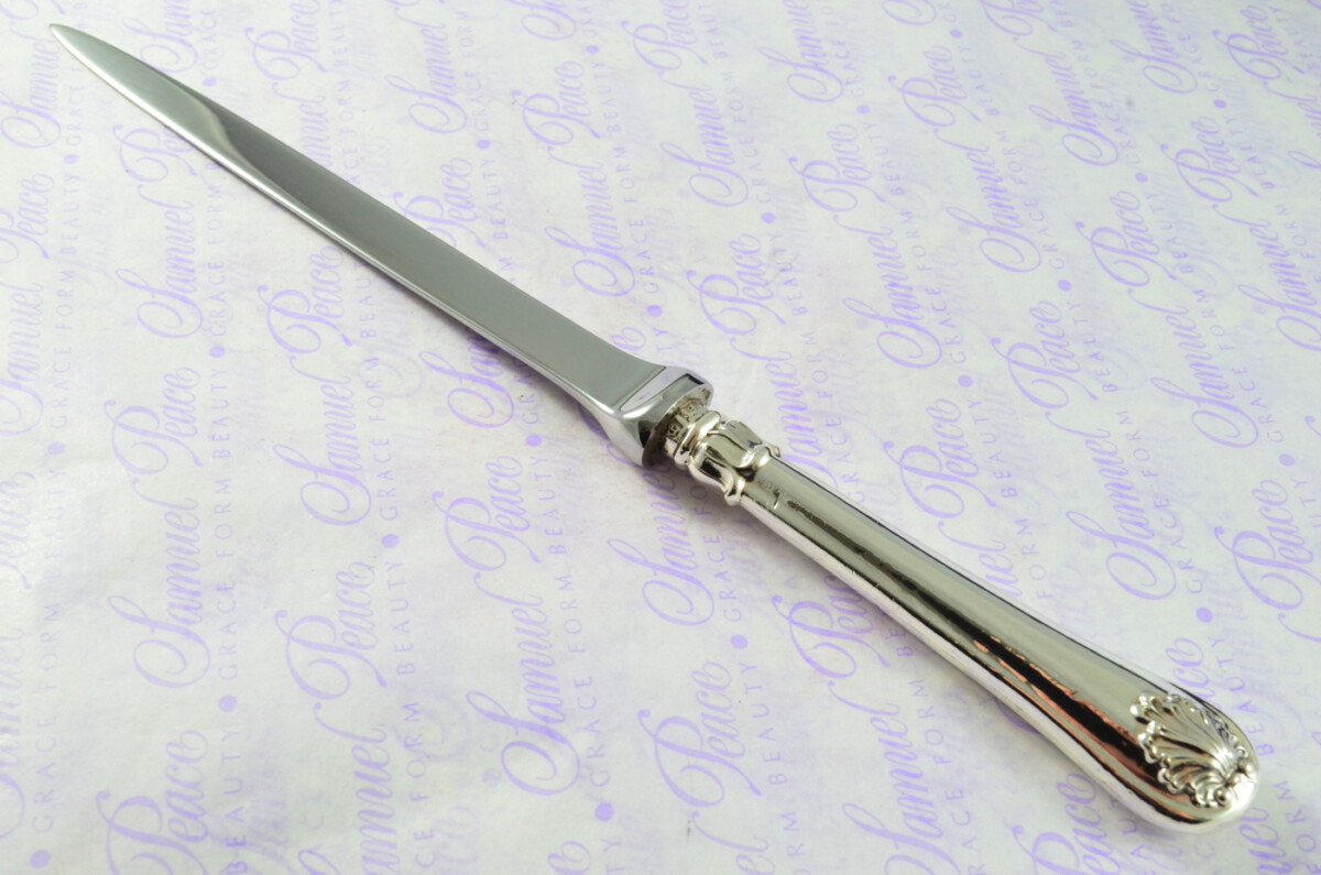 Kings Husk Pattern Samuel Harwood Sterling Silver Handled Letter Opener 1848 Cased - Image 3
