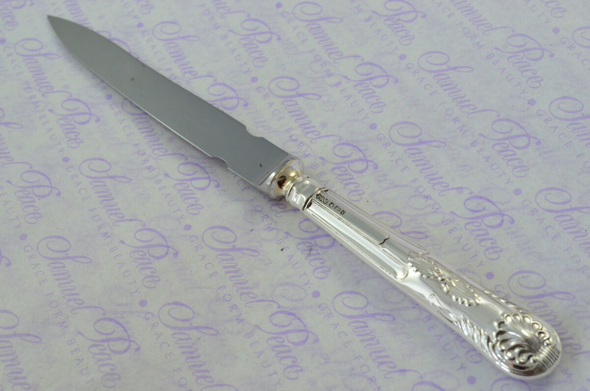 Dimmer & Son Sheffield Sterling Silver Handled Letter Opener Kings Pattern 1958 Cased - Image 2