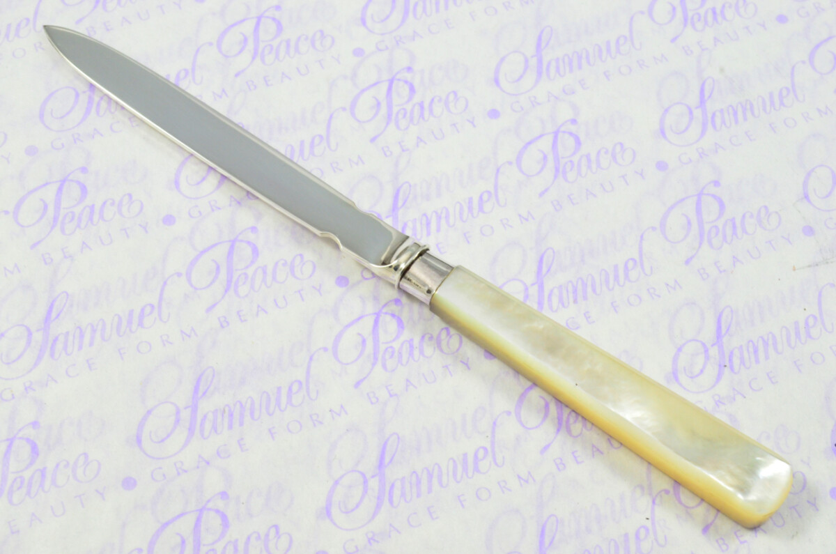 James Dixon & Sons Solid Silver Bladed & Mother of Pearl Handled Letter Opener Sheffield 1936 Cased - Image 7