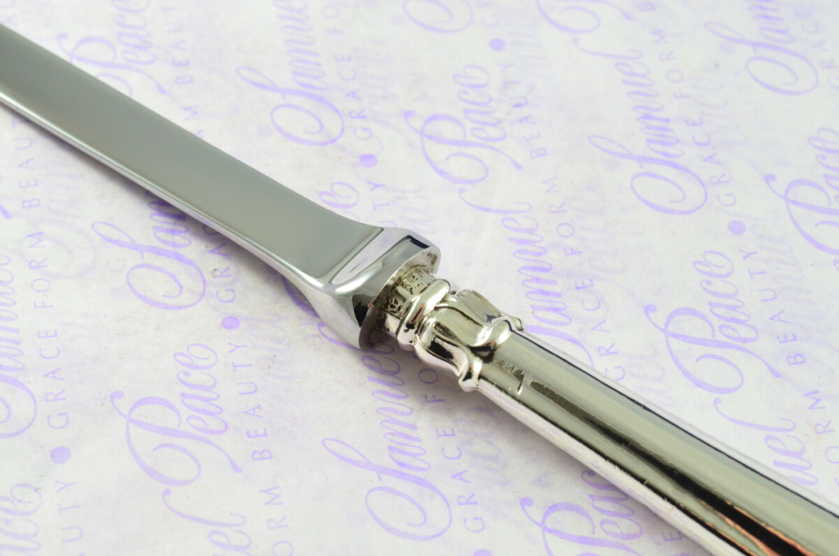 Kings Husk Pattern Samuel Harwood Sterling Silver Handled Letter Opener 1848 Cased - Image 5