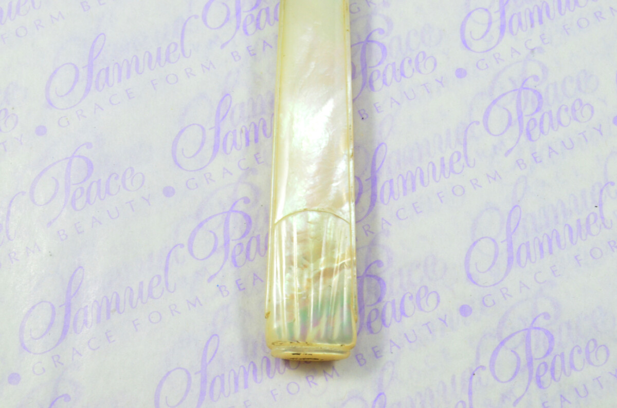 Richard Poulden London Solid Silver Bladed & Mother of Pearl Handled Letter Opener 1823 Cased - Image 6