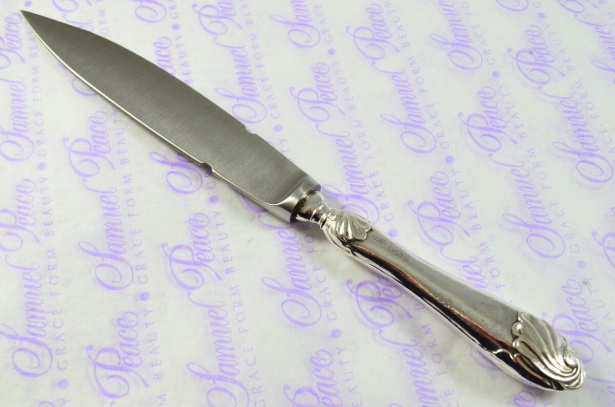 George Henry Biggin Ornate Shell Pattern Sterling Silver Letter Opener Sheffield 1925 - Image 4