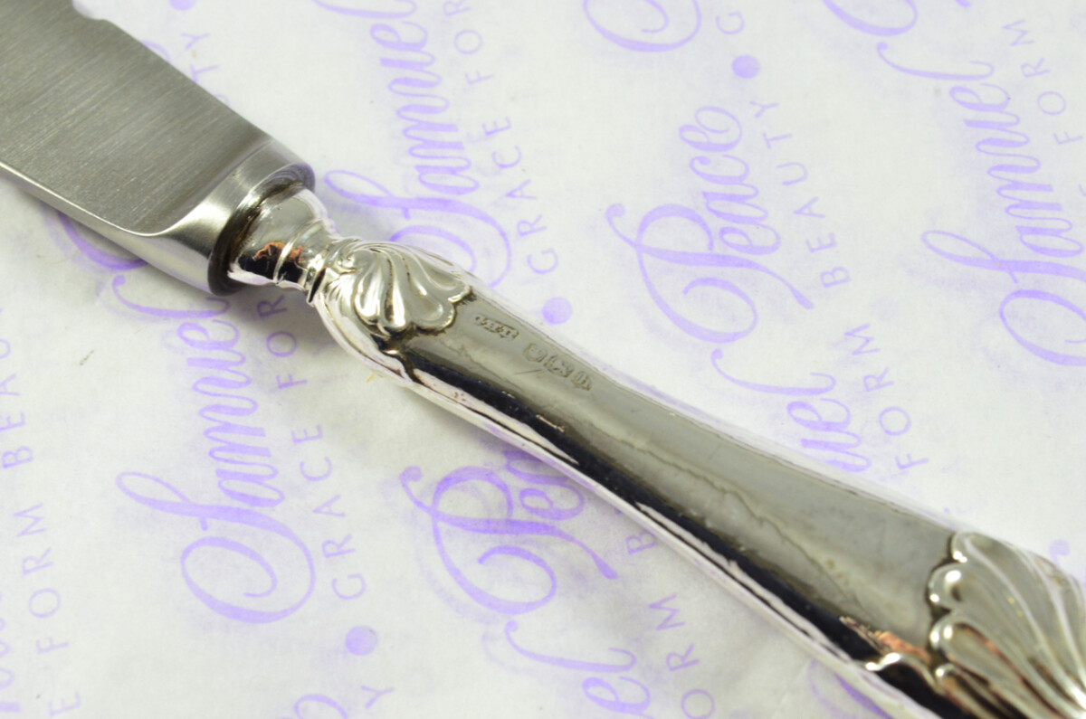 George Henry Biggin Ornate Shell Pattern Sterling Silver Letter Opener Sheffield 1925 - Image 6