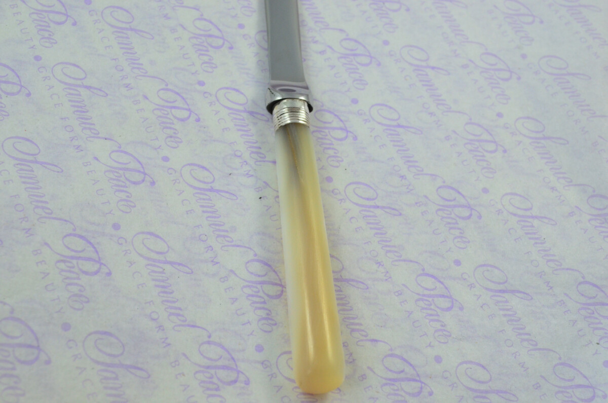 John Yates Solid Silver Bladed & Mother of Pearl Handled Letter Opener Sheffield 1917 Cased - Image 7