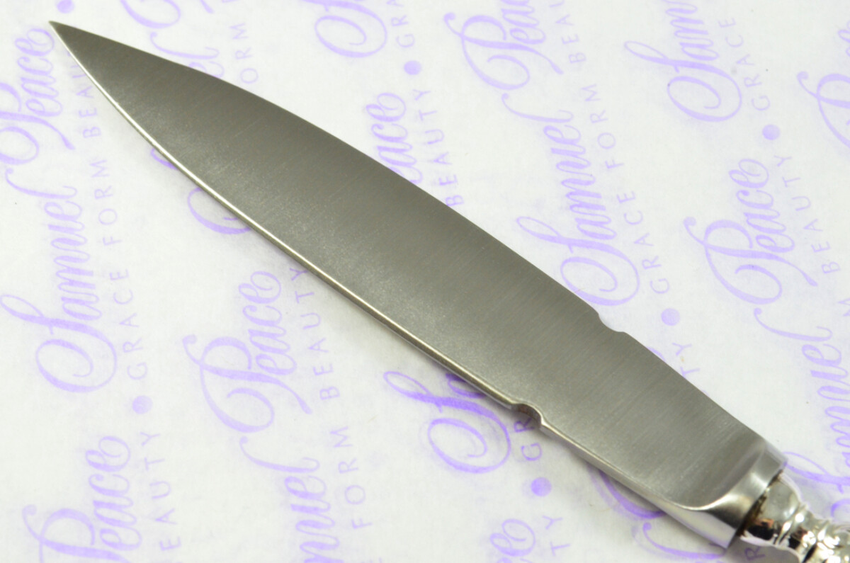 George Henry Biggin Ornate Shell Pattern Sterling Silver Letter Opener Sheffield 1925 - Image 8