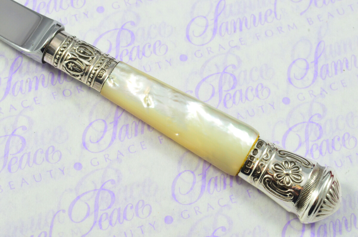 Astonishing Yates Brothers Solid Silver Capped & Ferruled & Mother of Pearl Handled Letter Opener 2003 Cased - Image 4