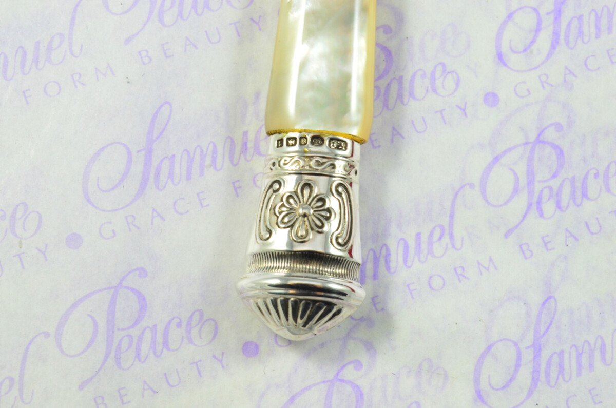 Astonishing Yates Brothers Solid Silver Capped & Ferruled & Mother of Pearl Handled Letter Opener 2003 Cased - Image 5