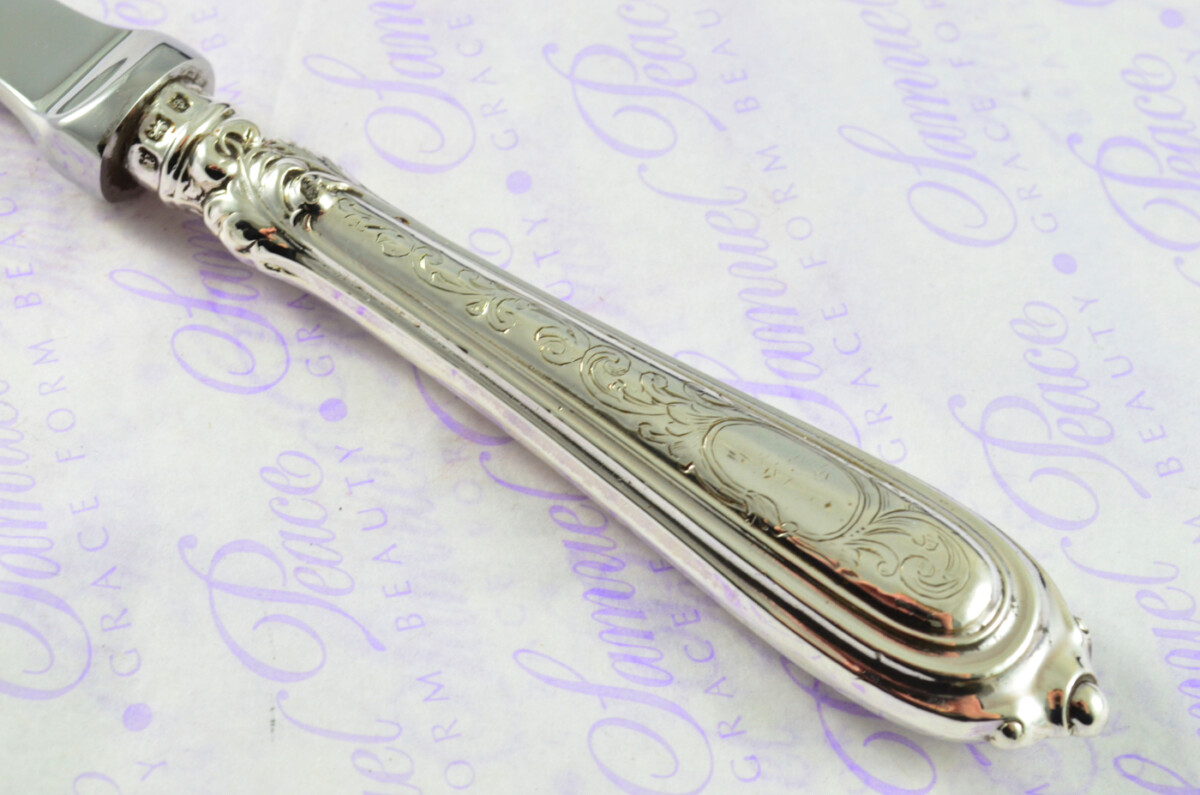 Edgbaston Pattern Sydney & Co Birmingham Sterling Silver Handled Letter Opener 1900 Cased - Image 4