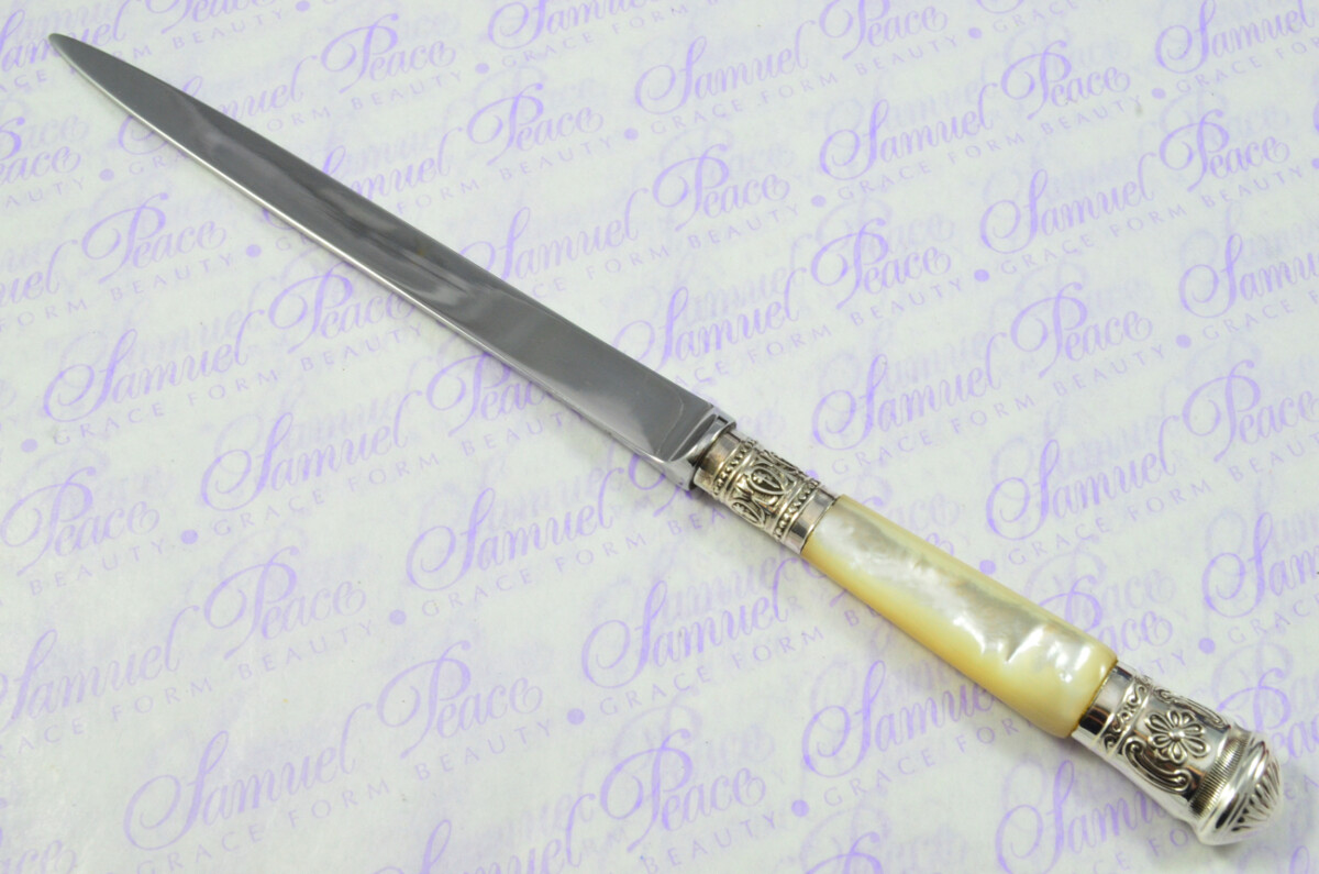 Astonishing Yates Brothers Solid Silver Capped & Ferruled & Mother of Pearl Handled Letter Opener 2003 Cased - Image 7