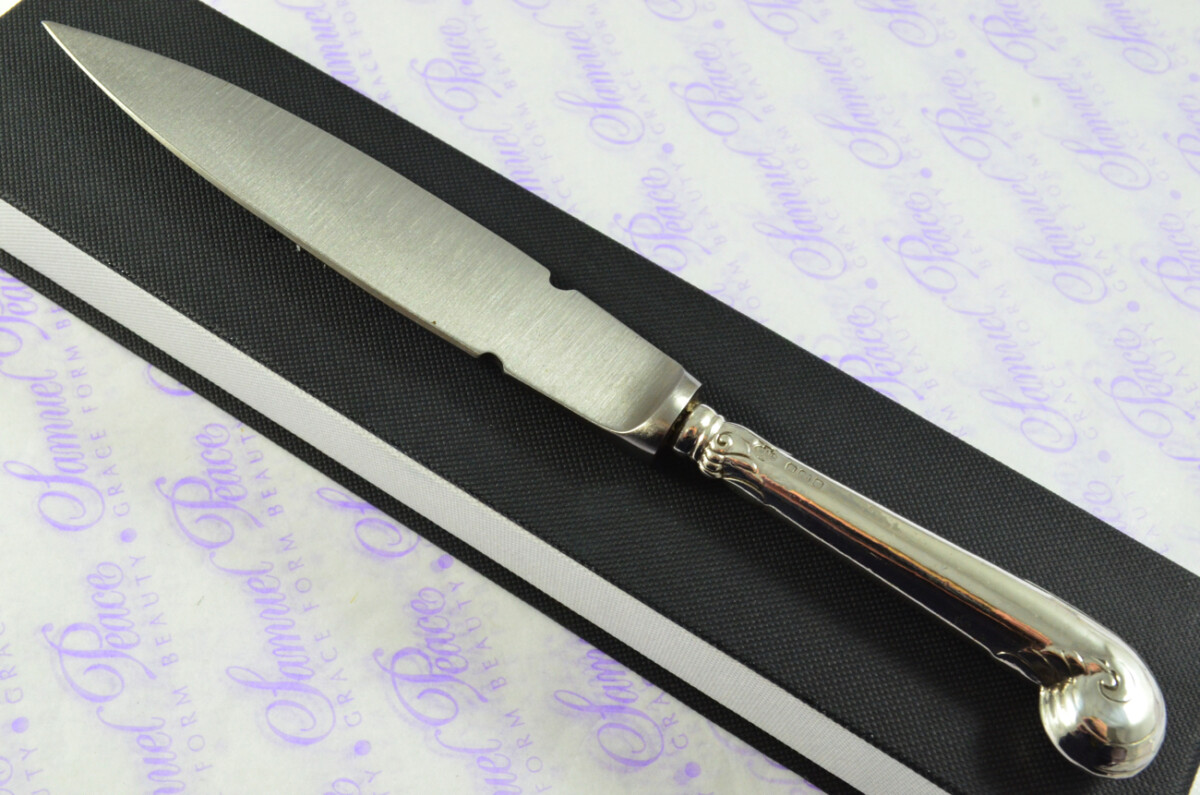 William Hutton Fancy Pistol Pattern Sterling Silver Letter Opener Sheffield 1907
