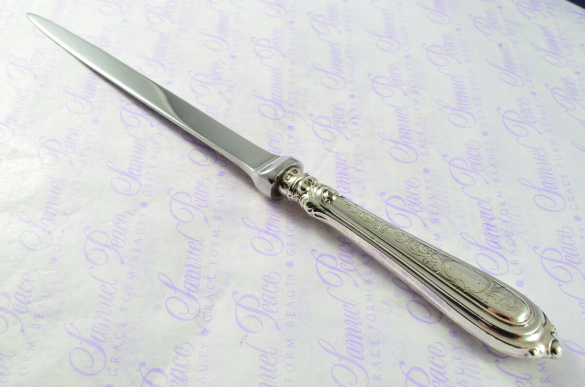 Edgbaston Pattern Sydney & Co Birmingham Sterling Silver Handled Letter Opener 1900 Cased - Image 8