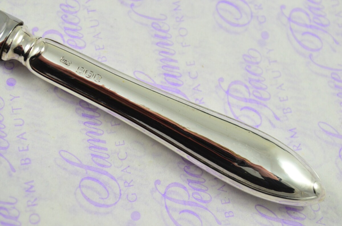 Henry Wigfall Sheffield Sterling Silver Handled Letter Opener/Paper knife Pistol Pattern 1919 - Image 3