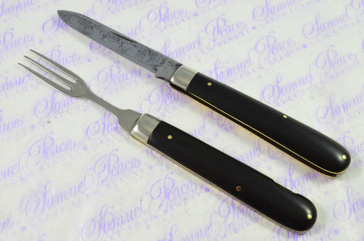 Antique Beautiful RARE Sheffield 2 Piece Campaign Set J.G. Graves Genuine Made in Sheffield England - Image 3