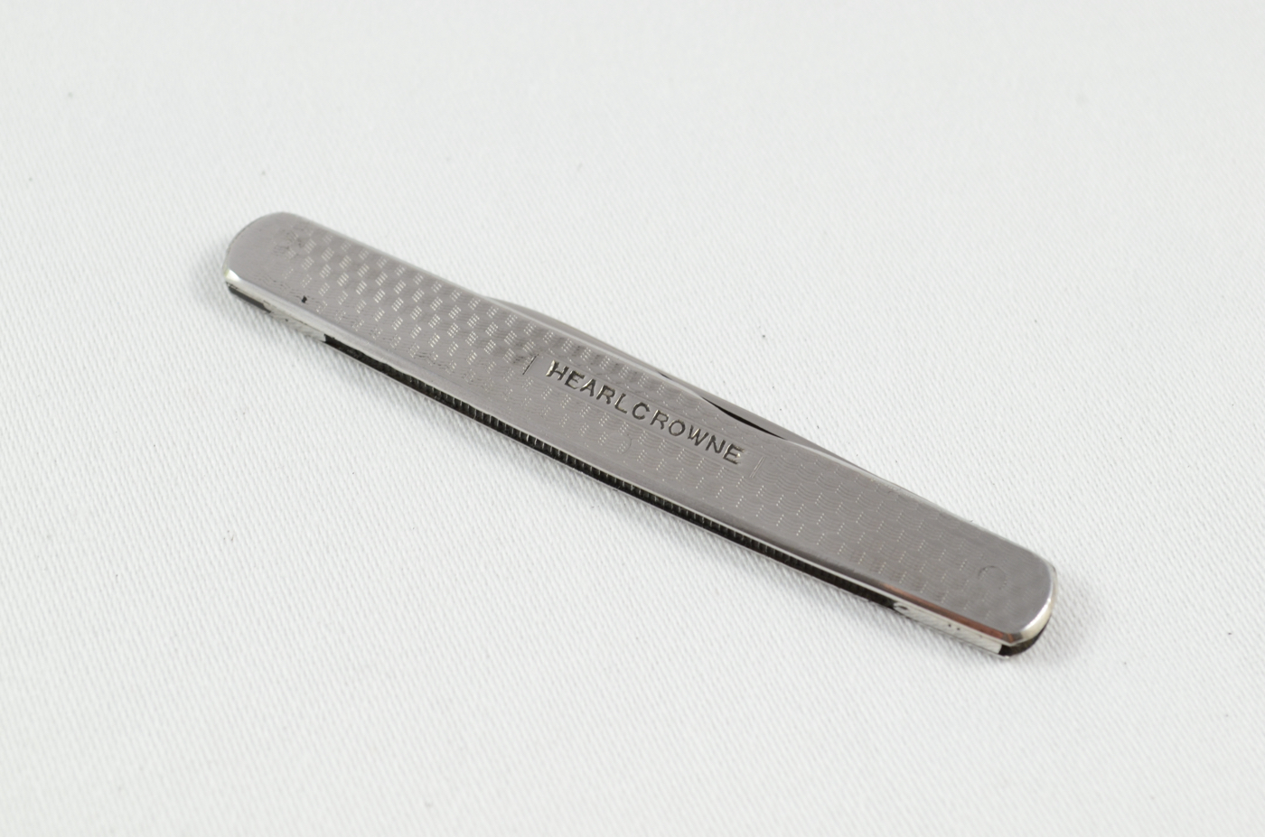 A John Brookes Stainless Steel Engine Turned Advertisement Pocket Pen Knife - Image 6
