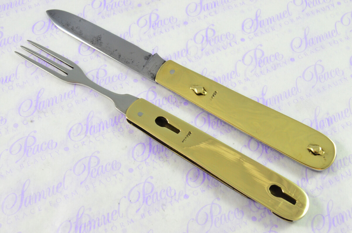 Antique Beautiful RARE Sheffield 2 Piece Campaign Set J.G. Graves Genuine Made in Sheffield England - Image 4