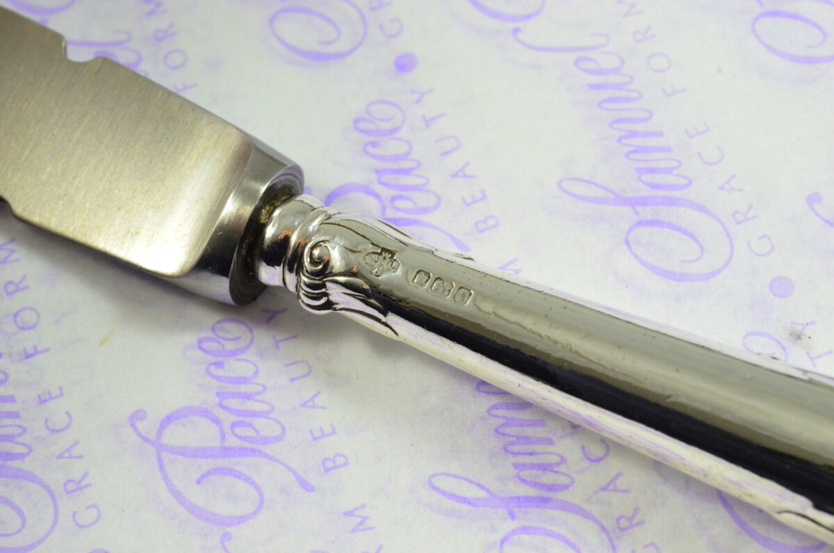 William Hutton Fancy Pistol Pattern Sterling Silver Letter Opener Sheffield 1907 - Image 4