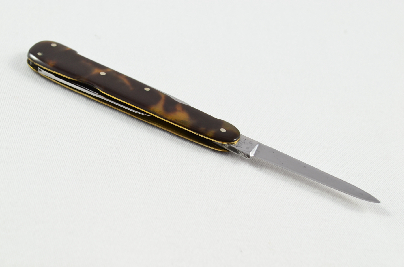 Antique Thomas Turner 3 Piece Tortoise Shell Scaled Pocket Pen Knife - Image 5