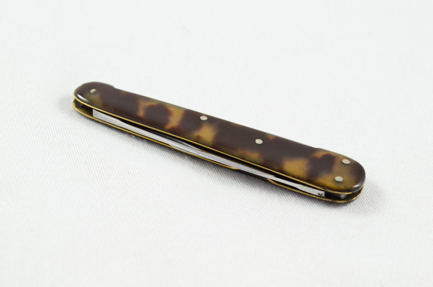 Antique Thomas Turner 3 Piece Tortoise Shell Scaled Pocket Pen Knife - Image 7