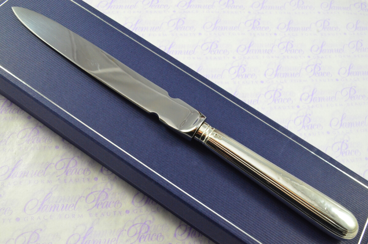 Large Moses Brent London Sterling Silver Handled Letter Opener Old English Thread Pattern 1800 Cased