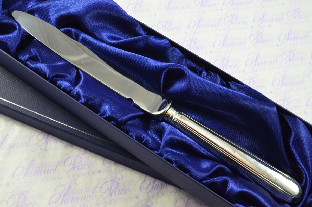 Large Moses Brent London Sterling Silver Handled Letter Opener Old English Thread Pattern 1800 Cased - Image 2