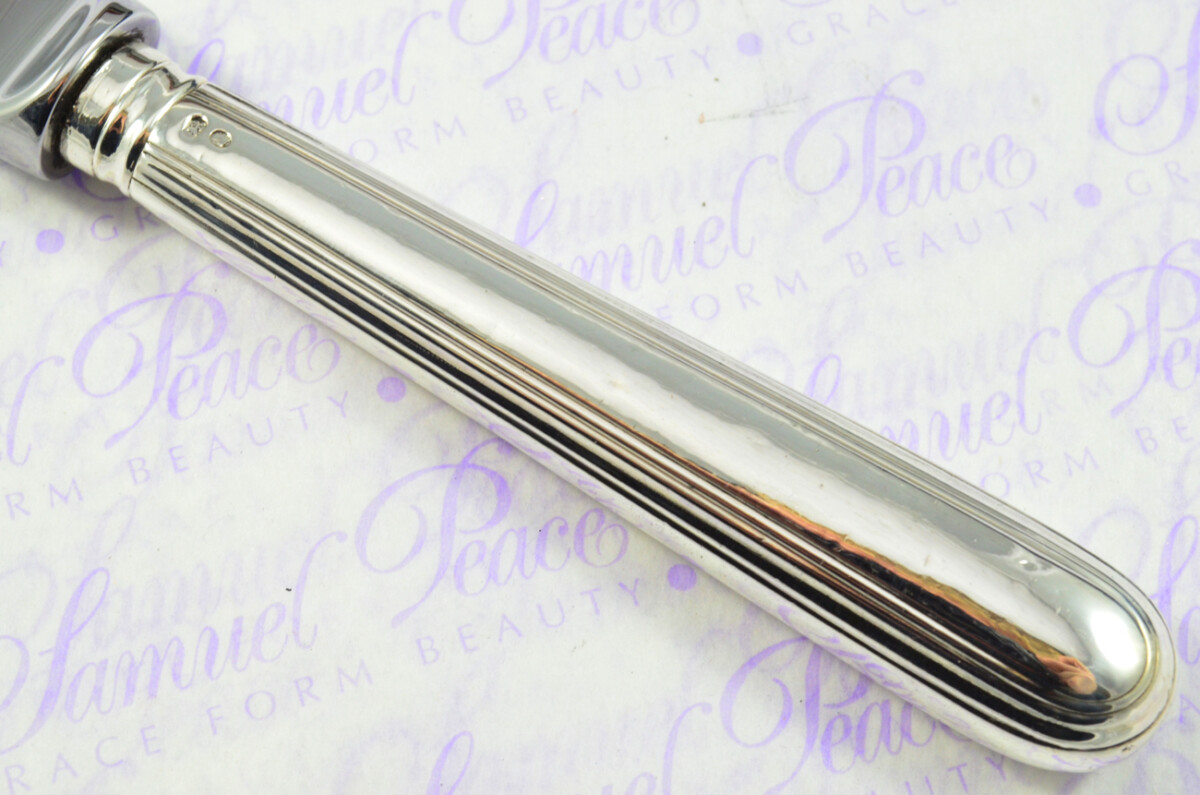 Large Moses Brent London Sterling Silver Handled Letter Opener Old English Thread Pattern 1800 Cased - Image 4