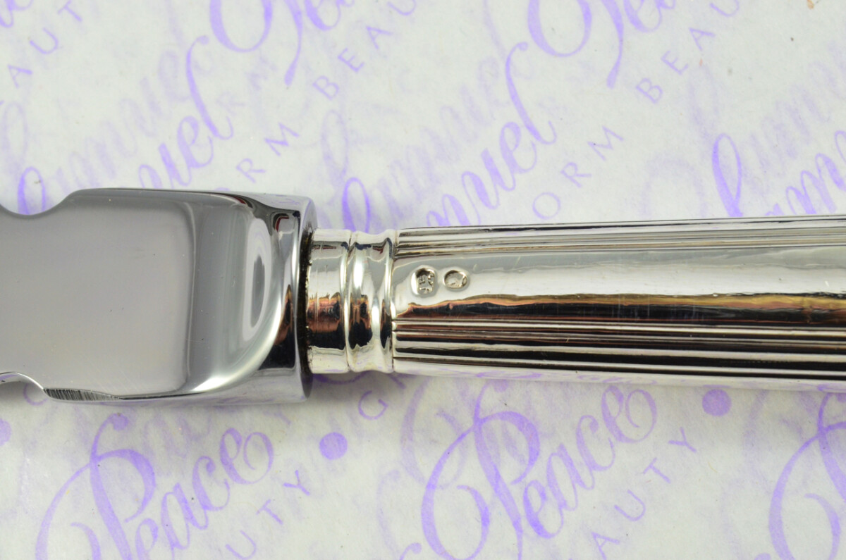 Large Moses Brent London Sterling Silver Handled Letter Opener Old English Thread Pattern 1800 Cased - Image 6