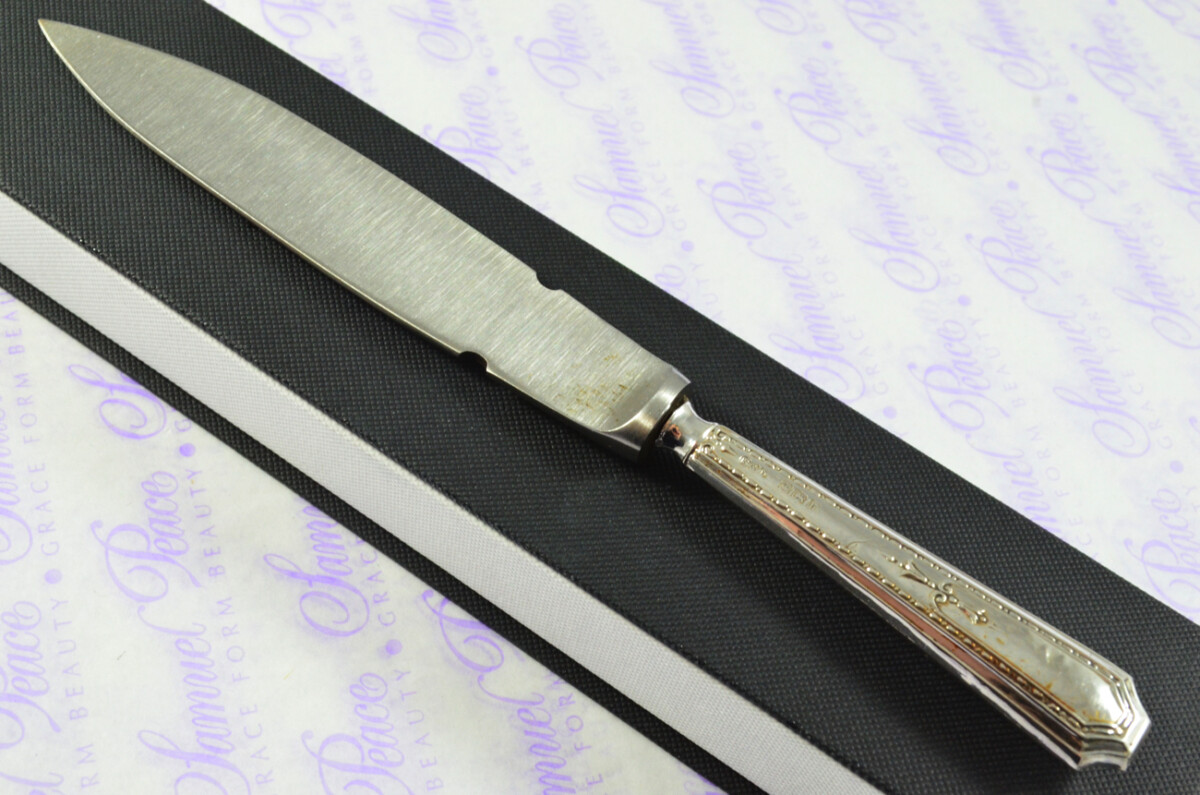 Boodle & Dunthorne Sheraton Pattern Sterling Silver Letter Opener Sheffield 1925